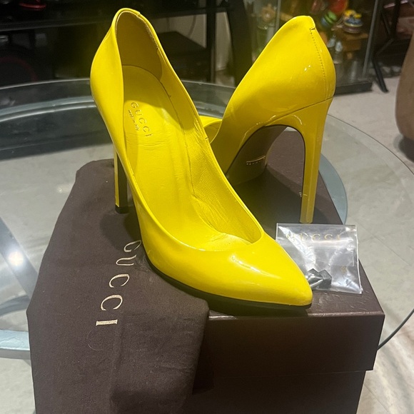 Gucci Bright Yellow Women's Heels - Picture 1 of 17
